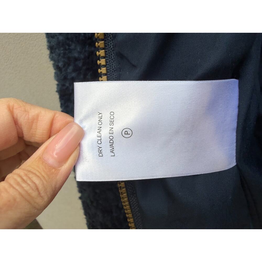 Pendleton Teal Hi Pile Fleece Teddy Jacket Plaid Trim Full Zip Sz M Outdoor Cozy - Picture 10 of 13